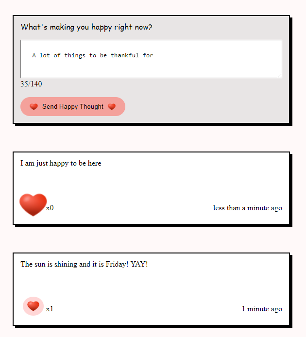 happy thoughts application